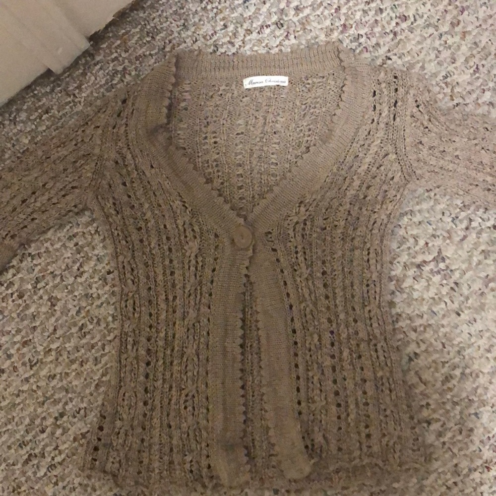 Knit layering sweater